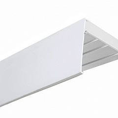 Карниз настенный пластиковый Каденция с планкой 70 мм., 3-рядный, Белый