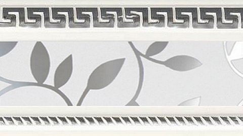 Карниз шинный, настенный Баррэ с планкой 70 мм. и закруглениями, 2-рядный, Серый (серебро) 2