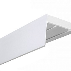 Карниз потолочный пластиковый Каденция с планкой 70 мм., 2-рядный, Белый