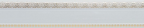Карниз шинный, потолочный Силестис с планкой 65 мм. и закруглениями, 3-рядный, Белый 2