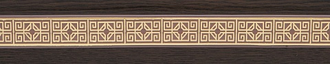 Карниз потолочный пластиковый Лорус с планкой 65 мм., 2-рядный, Венге 2