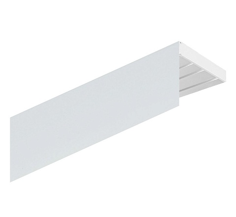 Карниз потолочный пластиковый Лимма с планкой 65 мм., 2-рядный, Белый 1