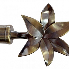 Наконечник Флора для металлического карниза Октавиа-16, 16 мм., Антик (золото)