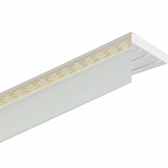 Карниз потолочный пластиковый Дариус с планкой 50 мм., 3-рядный, Белое золото