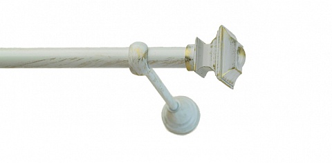 Карниз металлический Консорт, 1-рядный, 25 мм., труба гладкая, Белое золото 4