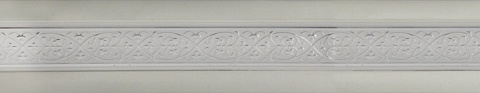 Карниз шинный, потолочный Камилла с планкой 65 мм. и закруглениями, 3-рядный, Серебро 2