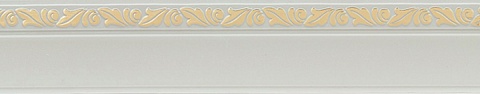 Карниз потолочный пластиковый Татия с планкой 65 мм., 2-рядный, Белый 2