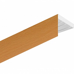 Карниз потолочный пластиковый Нокс с планкой 50 мм., 3-рядный, Белый