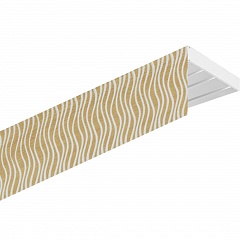 Карниз настенный пластиковый Баллетто с планкой 65 мм., 2-рядный, Бук