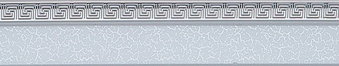 Карниз шинный, настенный Дариус с планкой 50 мм. и закруглениями, 3-рядный, Серебро 2