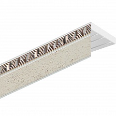 Карниз потолочный пластиковый Дариус с планкой 50 мм., 3-рядный, Кракэ