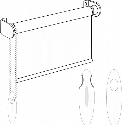 Вектор утяжелитель для цепочки рулонных штор и мини-ролло 2
