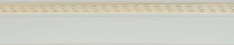 Карниз настенный пластиковый Дариус с планкой 50 мм., 3-рядный, Белое золото 2