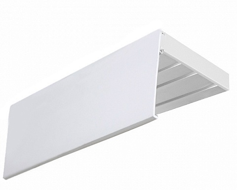 Карниз настенный пластиковый Каденция с планкой 70 мм., 3-рядный, Белый 1