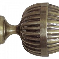 Наконечник Желудь для металлического карниза Октавиа-28, 28 мм., Антик (золото)