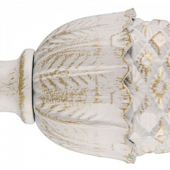 Наконечник Шишка для металлического карниза Октавиа-28, 28 мм., Белое золото