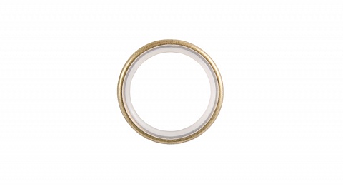 Кольцо бесшумное для металлических карнизов 16 мм., Белое золото 1