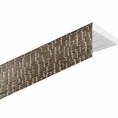Карниз настенный пластиковый Деметрия с планкой 65 мм., 3-рядный, Венге