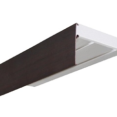 Карниз потолочный пластиковый Аллегро с планкой 50 мм., 2-рядный, Венге