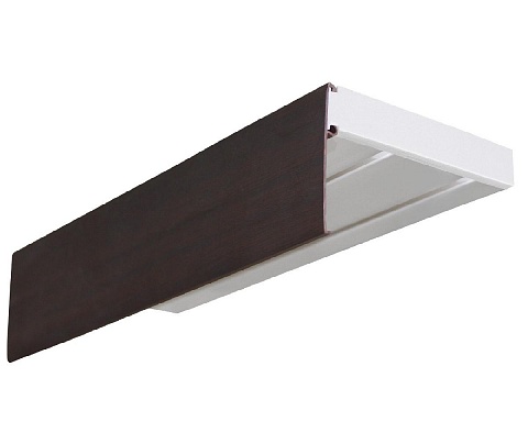 Карниз потолочный пластиковый Аллегро с планкой 50 мм., 2-рядный, Венге 1
