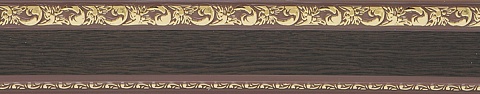 Карниз потолочный пластиковый Кембрия с планкой 65 мм., 3-рядный, Венге 2