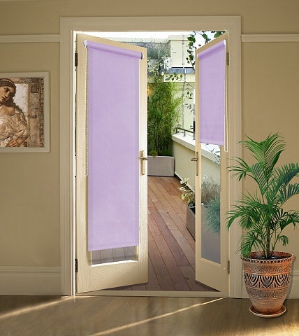 Рулонные шторы на балконную дверь Кано, Фиолетовая 1
