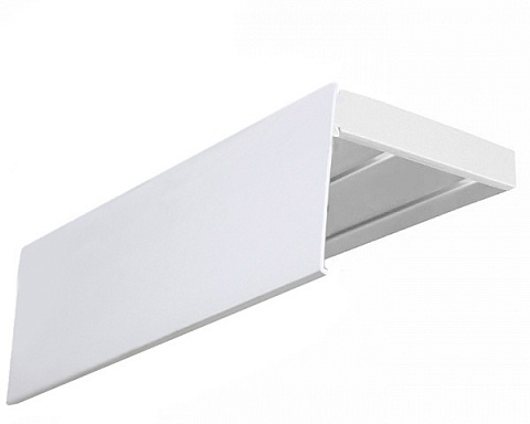 Карниз потолочный пластиковый Каденция с планкой 70 мм., 2-рядный, Белый 1