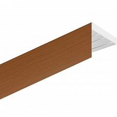 Карниз потолочный пластиковый Нокс с планкой 50 мм., 2-рядный, Вишня