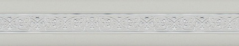 Карниз шинный, потолочный Камилла с планкой 65 мм. и закруглениями, 2-рядный, Белый 2