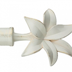 Наконечник Флора для металлического карниза Октавиа-16, 16 мм., Белое золото