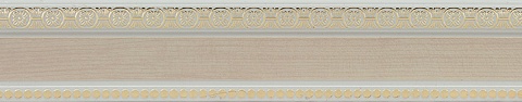 Карниз настенный пластиковый Силестис с планкой 65 мм., 3-рядный, Слоновая кость 2