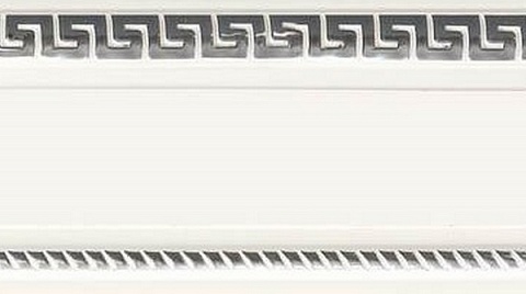 Карниз шинный, настенный  Баррэ с планкой 70 мм. и закруглениями, 3-рядный, Хром (серебро) 2