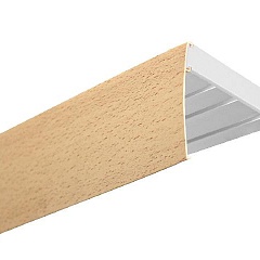 Карниз потолочный пластиковый Аллегро с планкой 50 мм., 3-рядный, Бук