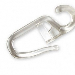 Крючок на кольцо для металлических карнизов 16 мм., Белый