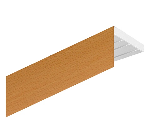 Карниз потолочный пластиковый Нокс с планкой 50 мм., 3-рядный, Белый 1