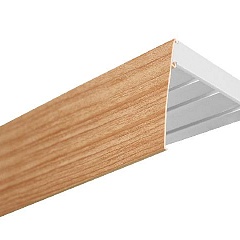 Карниз потолочный пластиковый Аллегро с планкой 50 мм., 3-рядный, Дуб