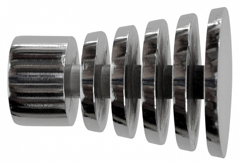 Наконечник Спираль для металлического карниза Октавиа-16, 16 мм., Хром 1