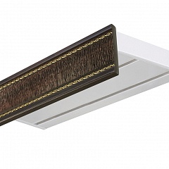 Карниз багетный, потолочный Каллиста, с планкой 50 мм., 2-рядный, Венге