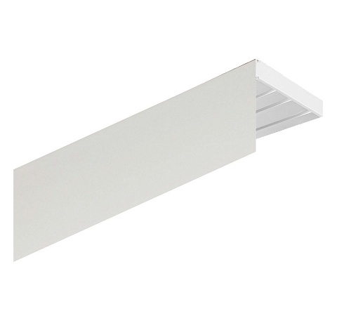 Карниз потолочный пластиковый Нокс с планкой 50 мм., 2-рядный, Белый 1